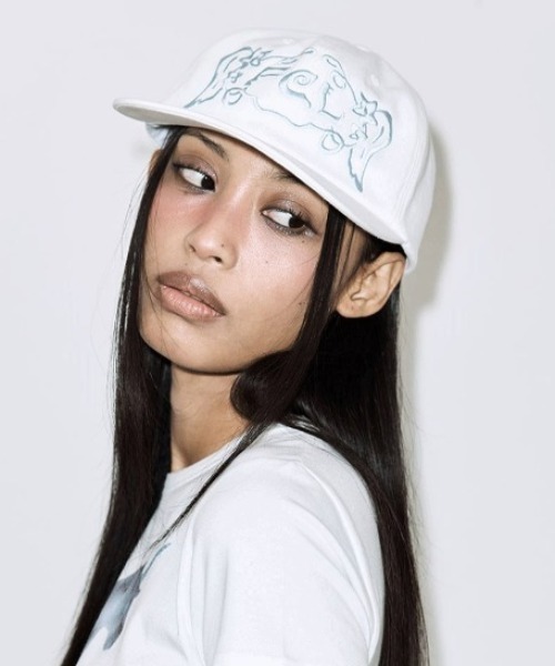 Yumin Ha マルーンエンジェルガールキャップ A'GEM/9 × .kom 『NOMANUAL/ノーマニュアル』 SLASH BALL CAP