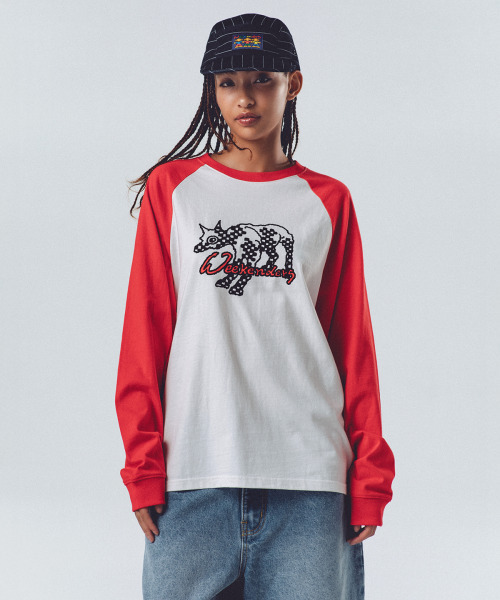 WKNDRS（ウィーキャンドース）の「GOOD DOG LS T-SHIRT (RED)（Tシャツ/カットソー・レディース・その他・SMALL/X-LARGE/MEDIUM/LARGE）」の9枚目の写真