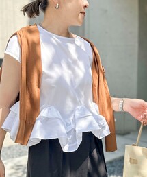 NOLLEY'S（ノーリーズ）の「ウォッシャブルペプラムフリル2WAY半袖ブラウス（シャツ/ブラウス）」