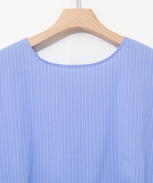 NOLLEY’S(ノーリーズ)の「ウオッシャブルペプラムフリル2WAY半袖ブラウス(シャツ/ブラウス・レディース・ブルー系その他3/オフホワイト/ネイビー・FREE)」の9枚目の写真