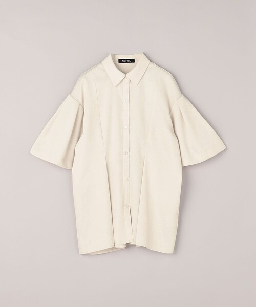 RONEL(ロネル)の「【RONEL】ワッシャーカルゼ ハーフスリーブブラウス(シャツ/ブラウス・レディース・ブラック/ナチュラル・FREE)」の14枚目の写真