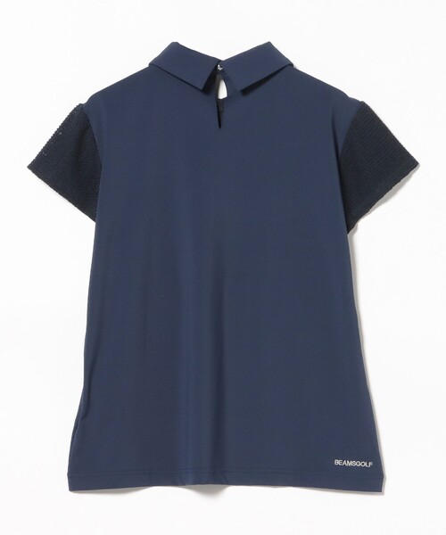 BEAMS GOLF（ビームスゴルフ）の「PURPLE LABEL / レース 切替 ポロシャツ（ポロシャツ・レディース・ホワイト/ネイビー・MEDIUM/SMALL/LARGE）」の9枚目の写真