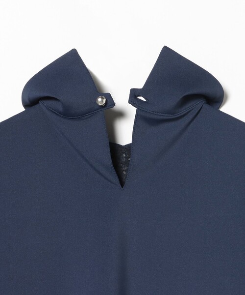 BEAMS GOLF（ビームスゴルフ）の「PURPLE LABEL / レース 切替 ポロシャツ（ポロシャツ・レディース・ホワイト/ネイビー・MEDIUM/SMALL/LARGE）」の10枚目の写真