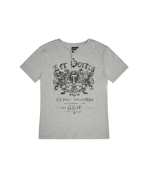 AAKAM（アーカム）の「Shield Henry Neck Half Top (Gray)（Tシャツ/カットソー）」