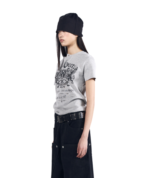AAKAM(アーカム)の「Shield Henry Neck Half Top (Gray)(Tシャツ/カットソー・レディース・その他・1/2/3)」の4枚目の写真