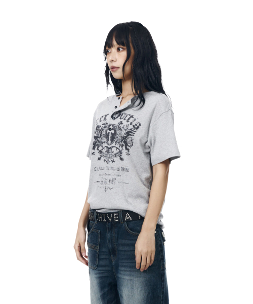 AAKAM(アーカム)の「Shield Henry Neck Half Top (Gray)(Tシャツ/カットソー・レディース・その他・1/2/3)」の10枚目の写真