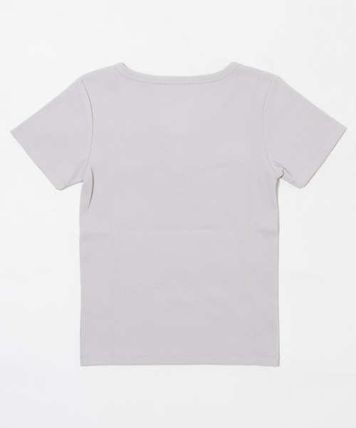 U.S. POLO ASSN.(ユーエスポロアッスン)の「∴WEGO/【WEB限定】U.S. POLO ASSN.別注ヘンリーネックT(Tシャツ/カットソー・レディース・ライトグレー/アイボリー/ライトピンク/ネイビー・FREE)」の5枚目の写真