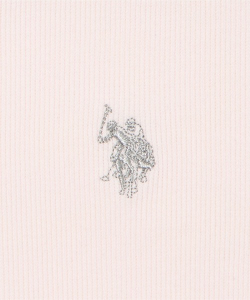 U.S. POLO ASSN.(ユーエスポロアッスン)の「∴WEGO/【WEB限定】U.S. POLO ASSN.別注ヘンリーネックT(Tシャツ/カットソー・レディース・ライトグレー/アイボリー/ライトピンク/ネイビー・FREE)」の10枚目の写真
