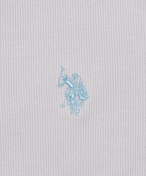 U.S. POLO ASSN.(ユーエスポロアッスン)の「∴WEGO/【WEB限定】U.S. POLO ASSN.別注ヘンリーネックT(Tシャツ/カットソー・レディース・ライトグレー/アイボリー/ライトピンク/ネイビー・FREE)」の11枚目の写真