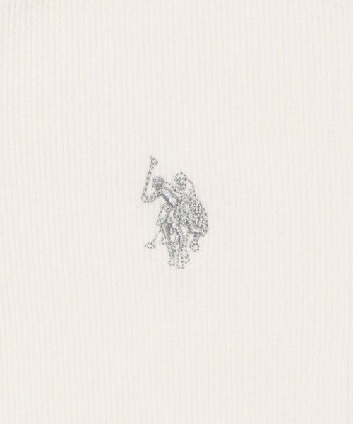 U.S. POLO ASSN.(ユーエスポロアッスン)の「∴WEGO/【WEB限定】U.S. POLO ASSN.別注ヘンリーネックT(Tシャツ/カットソー・レディース・ライトグレー/アイボリー/ライトピンク/ネイビー・FREE)」の12枚目の写真
