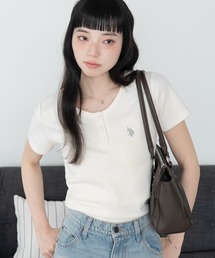 U.S. POLO ASSN.（ユーエスポロアッスン）の「∴WEGO 【26年春夏新作】U.S. POLO ASSN.別注ヘンリーネックT（Tシャツ/カットソー）」