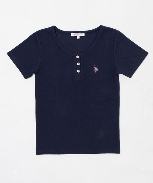 U.S. POLO ASSN.(ユーエスポロアッスン)の「∴WEGO/【WEB限定】U.S. POLO ASSN.別注ヘンリーネックT(Tシャツ/カットソー・レディース・ライトグレー/アイボリー/ライトピンク/ネイビー・FREE)」の21枚目の写真