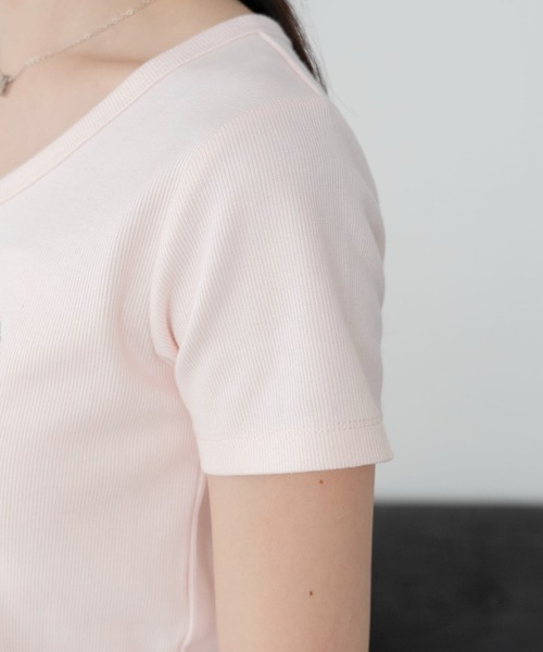 U.S. POLO ASSN.(ユーエスポロアッスン)の「∴WEGO/【WEB限定】U.S. POLO ASSN.別注ヘンリーネックT(Tシャツ/カットソー・レディース・ライトグレー/アイボリー/ライトピンク/ネイビー・FREE)」の17枚目の写真