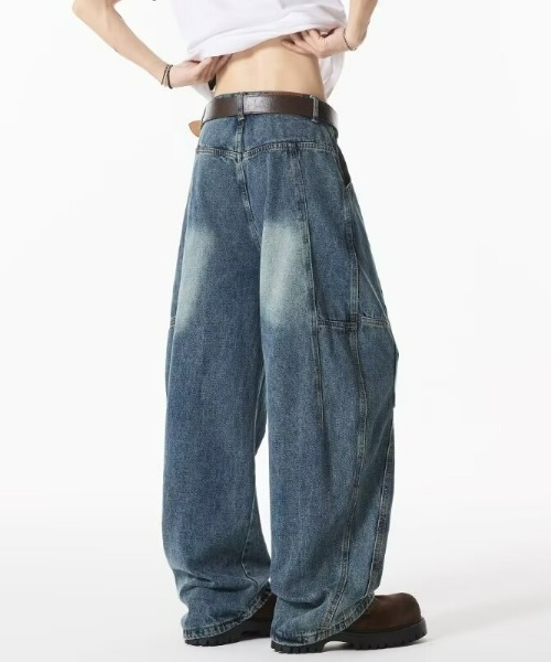 REBALANCE(リバランス)の「ワイドデニムパンツ(デニムパンツ・メンズ・B/A・SMALL/LARGE/MEDIUM)」の3枚目の写真
