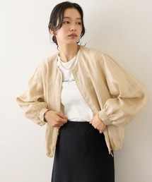 ROPE'（ロペ）の「ウォッシュリネンジップシャツブルゾン/イージーケア（ブルゾン）」