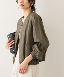 ROPE'（ロペ）の「ウォッシュリネンジップシャツブルゾン/イージーケア（ブルゾン）」
