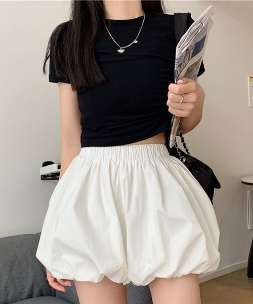 boemy(ボエミー)の「バルーン ミニキュロット(その他パンツ・レディース・ブラック/ホワイト・FREE)」の1枚目の写真