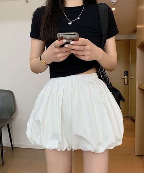 boemy(ボエミー)の「バルーン ミニキュロット(その他パンツ・レディース・ブラック/ホワイト・FREE)」の6枚目の写真