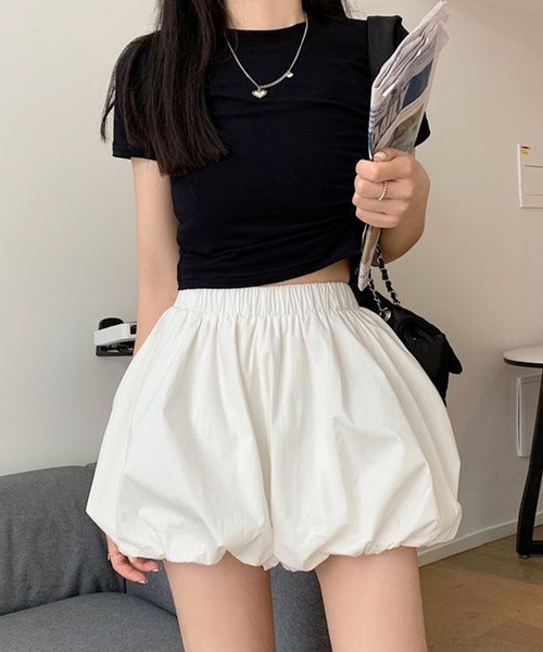 boemy(ボエミー)の「バルーン ミニキュロット(その他パンツ・レディース・ブラック/ホワイト・FREE)」の8枚目の写真