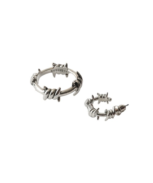 Subciety(サブサエティ)の「Barbed wire pierce(ピアス(片耳用)・メンズ・シルバー・FREE)」の4枚目の写真