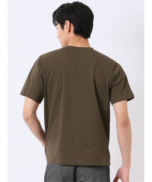 TAKA-Q(タカキュー)の「綿100% コットン 天竺 フォト プリント クルーネック 半袖 Tシャツ メンズ(Tシャツ/カットソー・メンズ・カーキ/アイボリー/グレー系その他2/オリーブ・MEDIUM/LARGE/X-LARGE)」の9枚目の写真