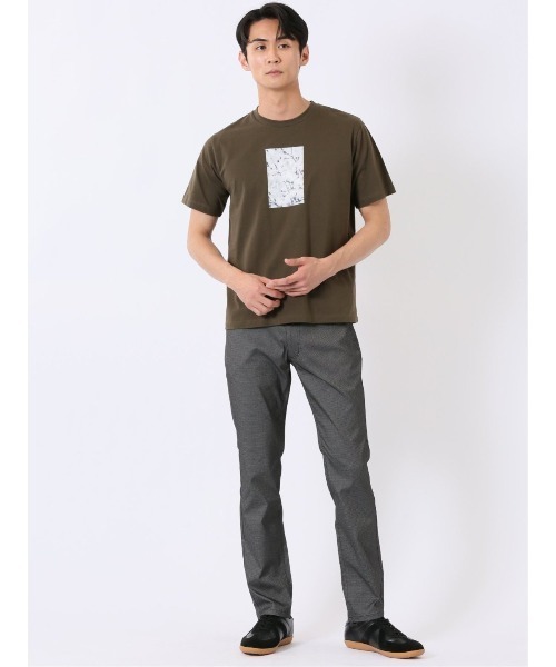 TAKA-Q(タカキュー)の「綿100% コットン 天竺 フォト プリント クルーネック 半袖 Tシャツ メンズ(Tシャツ/カットソー・メンズ・カーキ/アイボリー/グレー系その他2/オリーブ・MEDIUM/LARGE/X-LARGE)」の11枚目の写真