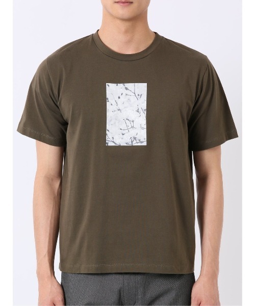 TAKA-Q(タカキュー)の「綿100% コットン 天竺 フォト プリント クルーネック 半袖 Tシャツ メンズ(Tシャツ/カットソー・メンズ・カーキ/アイボリー/グレー系その他2/オリーブ・MEDIUM/LARGE/X-LARGE)」の12枚目の写真