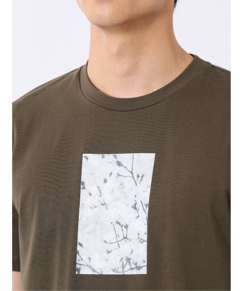 TAKA-Q(タカキュー)の「綿100% コットン 天竺 フォト プリント クルーネック 半袖 Tシャツ メンズ(Tシャツ/カットソー・メンズ・カーキ/アイボリー/グレー系その他2/オリーブ・MEDIUM/LARGE/X-LARGE)」の15枚目の写真
