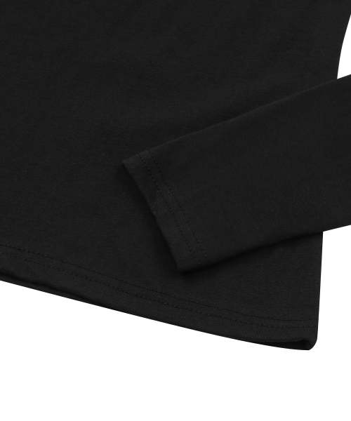 COIRIS（コイリス）の「ユイナライトスリムフィットクロップハーフジップ（4カラー）（Tシャツ/カットソー・レディース・ホワイト/ライトグレー/チャコールグレー/ブラック・FREE）」の8枚目の写真
