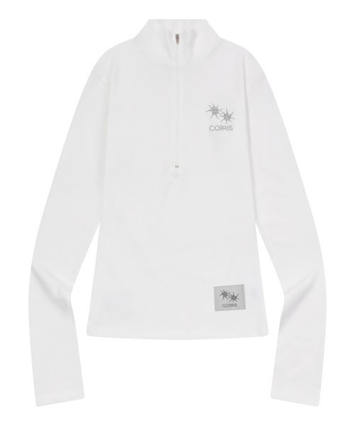 COIRIS（コイリス）の「ユイナライトスリムフィットクロップハーフジップ（4カラー）（Tシャツ/カットソー・レディース・ホワイト/ライトグレー/チャコールグレー/ブラック・FREE）」の19枚目の写真