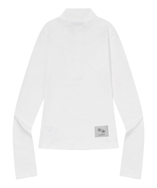 COIRIS（コイリス）の「ユイナライトスリムフィットクロップハーフジップ（4カラー）（Tシャツ/カットソー・レディース・ホワイト/ライトグレー/チャコールグレー/ブラック・FREE）」の20枚目の写真