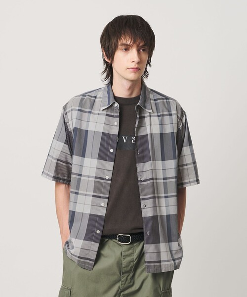 BEAUTY&YOUTH UNITED ARROWS(ビューティーアンドユースユナイテッドアローズ)の「ビッグ チェック シアー レギュラー シャツ GRANDE型(シャツ/ブラウス・メンズ・ネイビー/ブラウン系・S/XL/M/L)」の6枚目の写真