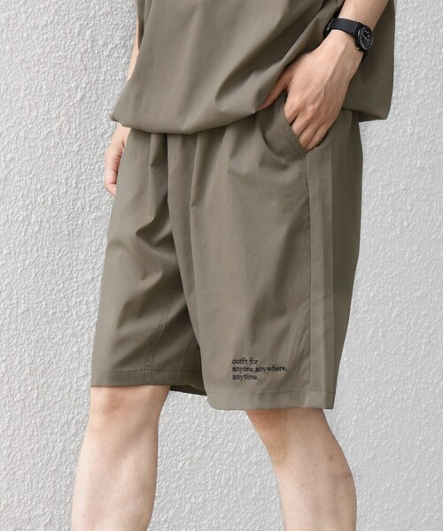 SHIPS any（シップス エニィ）の「【WEB限定】SHIPS any:〈吸水速乾/UVカット〉ドライタッチ ヘンリーネック Tシャツ＋イージーショーツ＋パッカブルバッグ 3点セット◇（Tシャツ/カットソー・メンズ・ネイビー/ベージュ/ブラック・SMALL/LARGE/MEDIUM）」の11枚目の写真