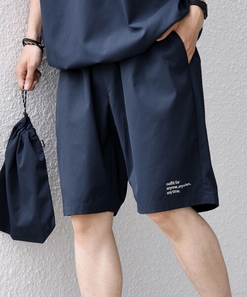 SHIPS any（シップス エニィ）の「【WEB限定】SHIPS any:〈吸水速乾/UVカット〉ドライタッチ ヘンリーネック Tシャツ＋イージーショーツ＋パッカブルバッグ 3点セット◇（Tシャツ/カットソー・メンズ・ネイビー/ベージュ/ブラック・SMALL/LARGE/MEDIUM）」の22枚目の写真