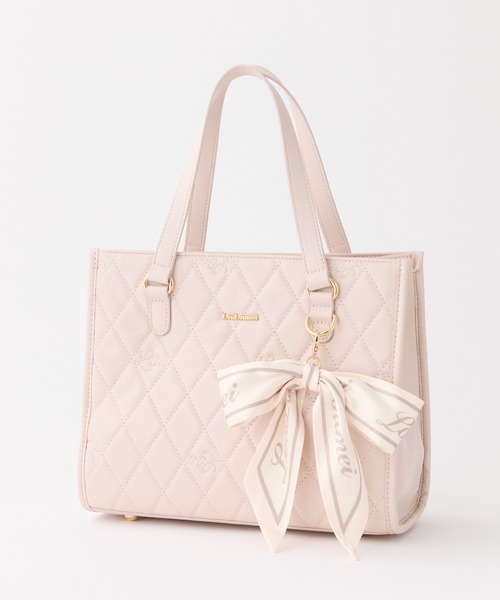 LouLoumei(ルルミー)の「スカーフ付きミニトートバック(トートバッグ・レディース・ピンク/ブラック/サックスブルー/ベビーピンク・FREE)」の8枚目の写真