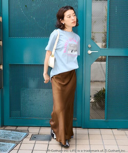 FREAK'S STORE（フリークスストア）の「PHOTO T-SHIRT/ガールズ フォトTシャツ（Tシャツ/カットソー・レディース・ピンク/ホワイト/イエロー/サックスブルー/チャコールグレー・ﾌﾘ-）」の8枚目の写真