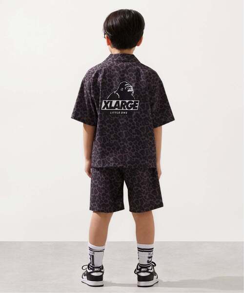 XLARGE KIDS（エクストララージキッズ）の「アニマル総柄 半袖シャツ（シャツ/ブラウス・キッズ・チャコール/ベージュ・140cm/130cm/110cm/120cm/100cm/90cm）」の7枚目の写真