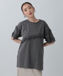 Tシャツ/カットソー（グレー/灰色系・フリル）ファッション通販 - ZOZOTOWN