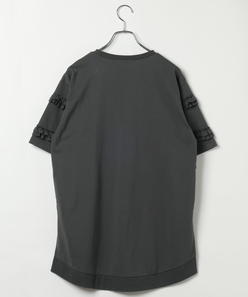 LEPSIM(レプシィム)の「アソートフリルチュニック 740448(Tシャツ/カットソー・レディース・オフホワイト/ブラック系その他/チャコールグレー/ブラック・FREE)」の5枚目の写真