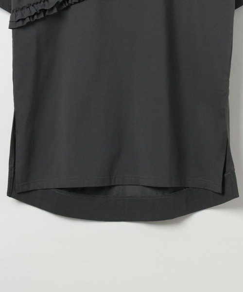 LEPSIM(レプシィム)の「アソートフリルチュニック 740448(Tシャツ/カットソー・レディース・オフホワイト/ブラック系その他/チャコールグレー/ブラック・FREE)」の8枚目の写真