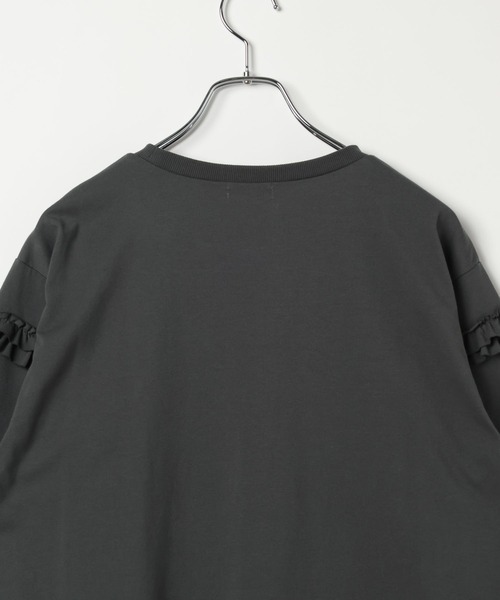 LEPSIM(レプシィム)の「アソートフリルチュニック 740448(Tシャツ/カットソー・レディース・オフホワイト/ブラック系その他/チャコールグレー/ブラック・FREE)」の9枚目の写真