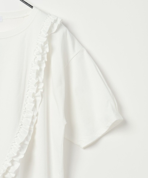 LEPSIM(レプシィム)の「アソートフリルチュニック 740448(Tシャツ/カットソー・レディース・オフホワイト/ブラック系その他/チャコールグレー/ブラック・FREE)」の10枚目の写真
