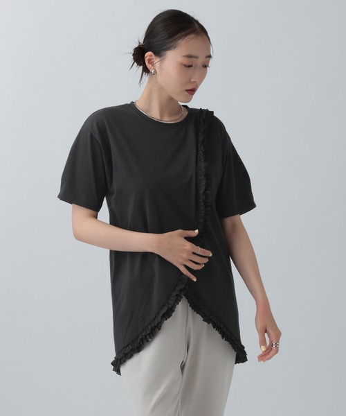 LEPSIM(レプシィム)の「アソートフリルチュニック 740448(Tシャツ/カットソー・レディース・オフホワイト/ブラック系その他/チャコールグレー/ブラック・FREE)」の22枚目の写真