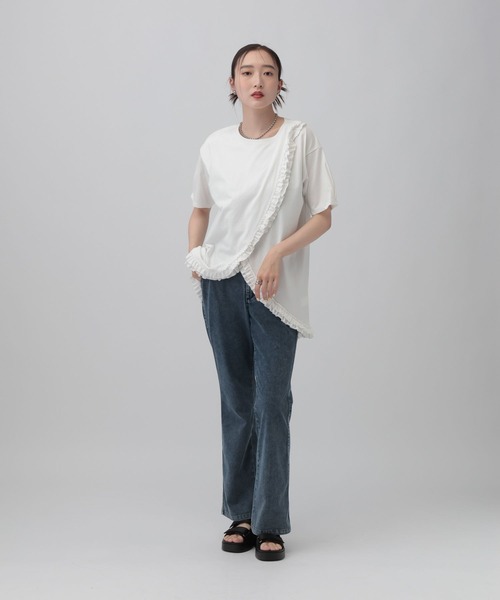 LEPSIM(レプシィム)の「アソートフリルチュニック 740448(Tシャツ/カットソー・レディース・オフホワイト/ブラック系その他/チャコールグレー/ブラック・FREE)」の18枚目の写真