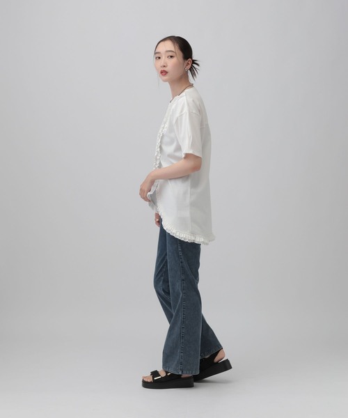 LEPSIM(レプシィム)の「アソートフリルチュニック 740448(Tシャツ/カットソー・レディース・オフホワイト/ブラック系その他/チャコールグレー/ブラック・FREE)」の20枚目の写真