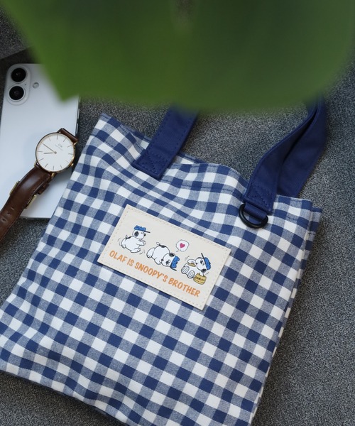 SNOOPY(スヌーピー)の「SNOOPY スヌーピー ミニトートバッグ オラフ(トートバッグ・レディース・ネイビー・FREE)」の8枚目の写真