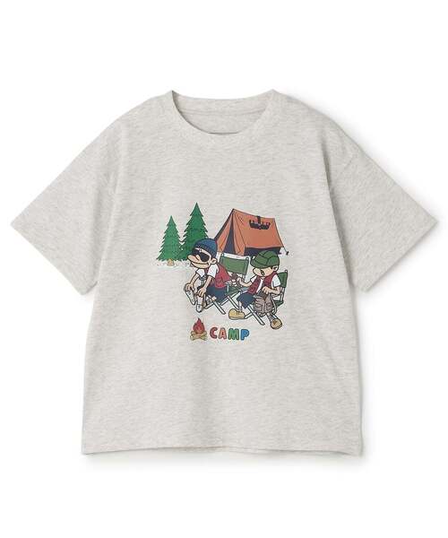 and D. petit main(アンドディープティマイン)の「【綿100】【365D】OFUZAKEサマーTEE(Tシャツ/カットソー・キッズ・ブルー系その他/イエロー/チャコール/オートミール・110cm/130cm/120cm/100cm/90cm/140cm)」の3枚目の写真