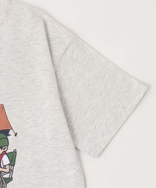 and D. petit main(アンドディープティマイン)の「【綿100】【365D】OFUZAKEサマーTEE(Tシャツ/カットソー・キッズ・ブルー系その他/イエロー/チャコール/オートミール・110cm/130cm/120cm/100cm/90cm/140cm)」の9枚目の写真