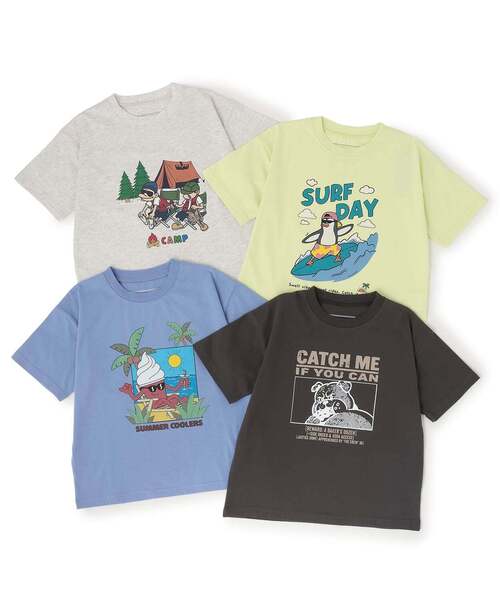 and D. petit main(アンドディープティマイン)の「【綿100】【365D】OFUZAKEサマーTEE(Tシャツ/カットソー・キッズ・ブルー系その他/イエロー/チャコール/オートミール・110cm/130cm/120cm/100cm/90cm/140cm)」の6枚目の写真