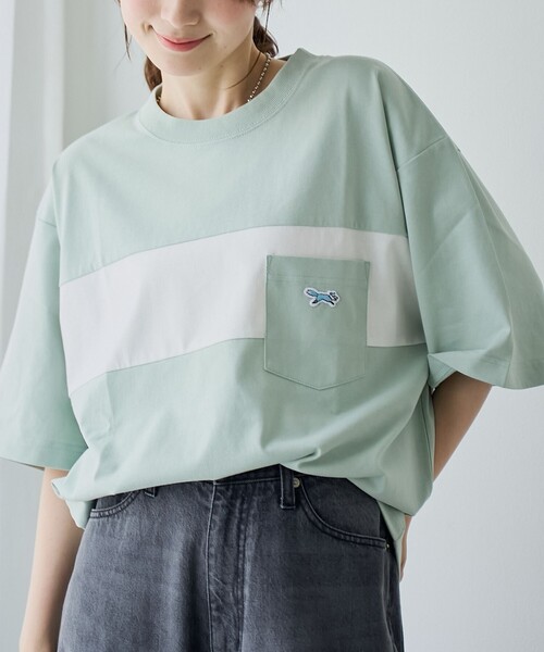 coen(コーエン)の「【UVカット・接触冷感・吸水速乾・遮熱性】Penneys × WELLTECT 別注配色切り替えTシャツ(Tシャツ/カットソー・メンズ・ブラック/ホワイト/ケリーグリーン・L/XL/S/M)」の1枚目の写真